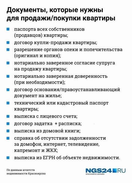 Список документов для переоформления права собственности на жилую площадь