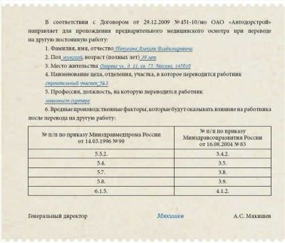 Сколько времени действуют результаты медосмотра на работу?