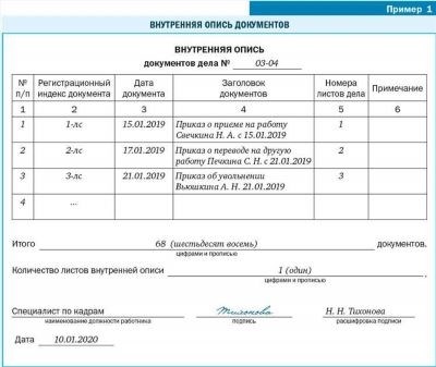 Назначение и порядок оформления послужного списка