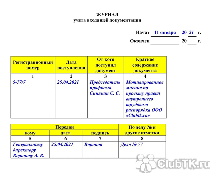 ВХОДЯЩАЯ И ИСХОДЯЩАЯ КОРРЕСПОНДЕНЦИЯ