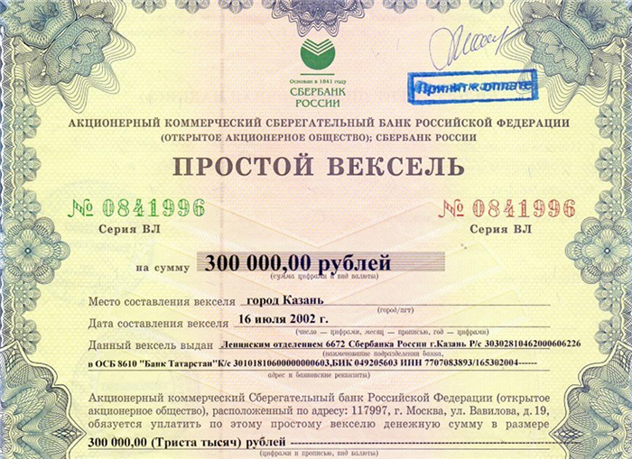 От чего зависит цена продажи векселя