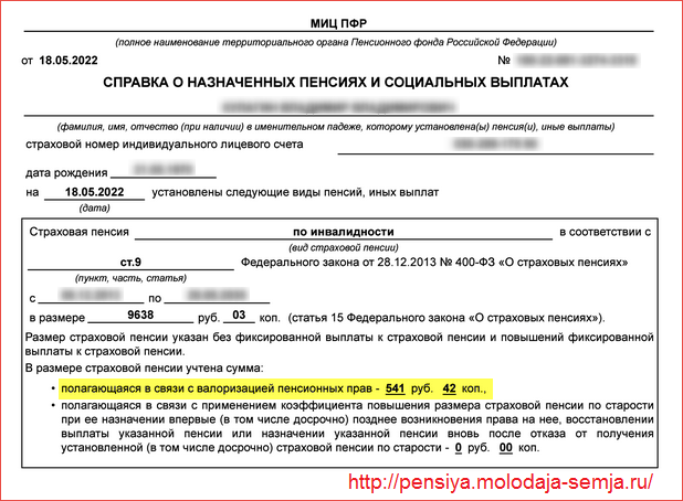 Как считается валоризация при назначении пенсии – таблица